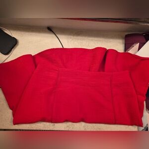 J.O.A. Vibrant Red Textured Skirt